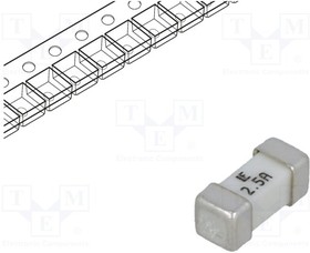 045302.5MR, Fuse Chip Very Fast Acting 2.5A 125V SMD Solder Pad 2410 Ceramic T/R CE/CSA/PSE/UL