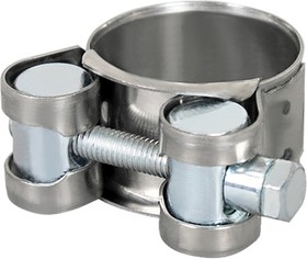 Хомут силовой из нержавеющей стали W2 26-28 OBERKRAFT
