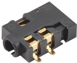 SJ1-2534-SMT-TR, Phone Connectors 2.5 mm, Stereo, Right Angle, Surface Mount (SMT), 3 Conductors, 0 2 Internal Switches, Audio Jack Connecto