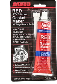 11-AB-CH-R-S, Герметик прокладка красный термостойкий 85г MASTERS ABRO