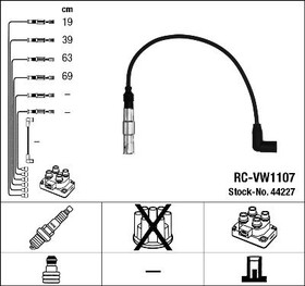 44227, 44227_RC-VW 1107 к-кт проводов!\ Audi A3, VW Golf/Bora/New Beelte/Touran 1.6i 00