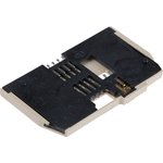 7312P0225A13LF, Conn Chip Card HDR 8 POS 2.54mm Solder RA SMD 1A/Contact Tray