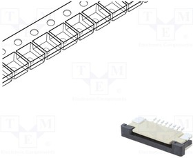 DS1020-07-8VBT1A-R, Разъем: FFC (FPC); горизонтальный; PIN: 8; ZIF; SMT; луженые; 30мОм