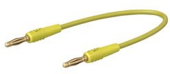 28.0047-03024, Test Lead, Yellow, Nickel-Plated Brass, 300mm