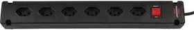 1150652316, Outlet Strip Bremounta 6x CH Type J (T13) Socket - CH Type J (T12) Plug Black 3m