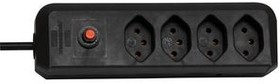 1159462814, Outlet Strip Clever-Line 4x CH Type J (T13) Socket - CH Type J (T12) Plug Black 1.5m