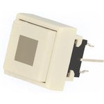 PB6135FBL-5, Переключатель: клавиатура, Пол: 2, DPDT, 0,1A/30ВDC, белый, LED