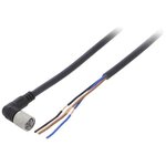 XS3F-E422-402-A, Sensor Cables / Actuator Cables M8 IP69K Cable 2M 4P Angled AWM