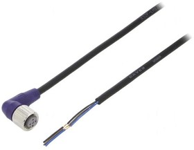 Фото 1/3 XS2F-LM12PVC3A2M, Соединительный кабель, M12, PIN 3, угловой, 2м, вилка, 0,8А, IP67