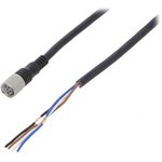 XS3F-E421-405-A, Соединительный кабель, M8, PIN 4, прямой, 5м, вилка, 1А, -2570°C