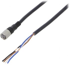 Фото 1/3 XS3F-E421-405-A, Sensor Cables / Actuator Cables M8 IP69K Cable 5M 4P Straight AWM