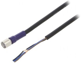 Фото 1/5 XS3F-LM8PVC3S5M, Соединительный кабель, M8, PIN 3, прямой, 5м, вилка, 0,5А, -10-65°C