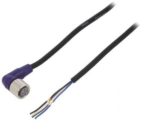 Фото 1/3 XS2F-LM12PVC4A2M, Right Angle Female 4 way M12 to Unterminated Sensor Actuator Cable, 2m