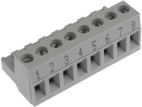 25.340.0853.0, TERMINAL BLOCK PLUGGABLE, 8 POSITION, 22-12AWG