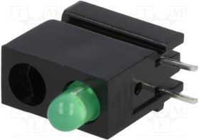 1801.8031, LED; в корпусе; зеленый; 3мм; Кол-во диод: 1; 20мА; 40°; 10 20мкд