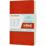 Блокнот Moleskine VOLANT QP711F16B24 Pocket 90x140мм 80стр. линейка мягкая обложка оранжевый/голубой (2шт)