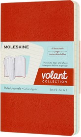Фото 1/5 Блокнот Moleskine Volant, 80стр, в линейку, мягкая обложка, оранжевый [qp711f16b24]