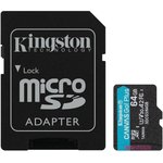 Карта памяти Kingston Canvas Go! Plus microSDXC UHS-I Cl10 +ад, SDCG3/64Gb