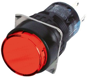 AL6M-M24P-R, Pushbutton Switches 16mm Pushbutton Illuminated