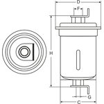 st728, Топливный фильтр HYUNDAI/KIA H-1/SONATA 98-01/MAGENTIS 02-06