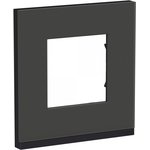 Schneider Electric Unica Pure Черное стекло/Антрацит Рамка 1-ная горизонтальная