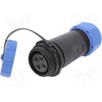 DS1110-27-4BU8, Разъем: круглый; "папа" + "мама"; PIN: 4; 3А; IP67; 500В; на провод