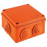 JBS100 Коробка огн. E110, о/п 100х100х55, 6 вых., IP55, 5P, цвет оранж 43037HF