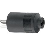 0205003/K, DIN Speaker Plug with Strain Relief, Screw Termination, Black, 2 Poles