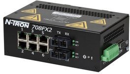 708FX2-SC, Industrial Ethernet Switch, RJ45 Ports 6, Fibre Ports 2SC, 100Mbps, Managed