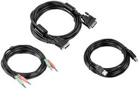 TK-CD15, KVM Cable Kit, DVI-I, USB, Audio, 4.57m