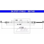 24.3727-1745.2, 24.3727-1745.2_трос ручника правый!\Nissan Note E11E ...