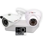 Комплект видеонаблюдения QUAD HD для частного дома с 2 AHD камерами 5Мр ...