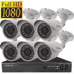 Комплект видеонаблюдения для улицы с 6 AHD камерами FullHD
