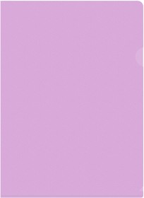 Фото 1/4 Папка-уголок Бюрократ Pastel -EPAST/VIO A4 пластик 0.18мм фиолетовый
