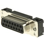 09662117501, Harting 15 Way Through Hole D-sub Connector Socket, 2.74mm Pitch ...