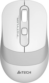 Фото 1/8 Мышь A4Tech Fstyler FG10S белый/серый оптическая (2000dpi) silent беспроводная USB для ноутбука (4but)