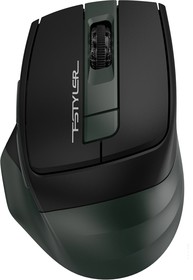Фото 1/10 Мышь A4Tech Fstyler FB35 зеленый/черный оптическая (2000dpi) беспроводная BT/Radio USB для ноутбука (6but)