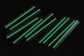 Фото 1/2 FIT0084-G, DFRobot Accessories 10 Pcs 40 Pin Header Straight Green