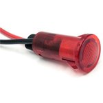 655-1104-103F, LED Panel Mount Indicators 0.5in SnapIn PCB FLAT RED