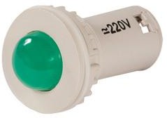Photo 1/2 Switch LED lamp SKL-11-L-2-220 green 220V AC/DC d=27 luminous intensity 20mCd Electrician ET510805