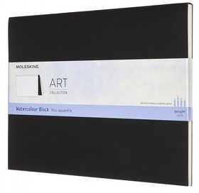 Фото 1/3 Блокнот для акварели Moleskine ART WATERCOLOR ARTWBL4 XLarge 190х250мм 20л нелинованный мягкая обложка черный