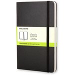 Блокнот Moleskine CLASSIC, 240стр, без разлиновки, твердая обложка, черный [qp062]