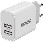 Сетевое зарядное устройство Wiiix UNN-1-2-04-W, 2xUSB, 2.4A, белый