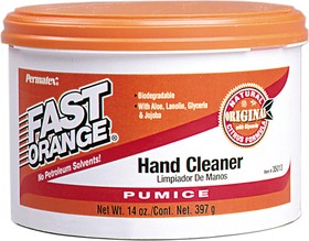 Фото 1/2 Очиститель рук крем для сухой очистки с пемзой 397г Fast Orange Hand Cleaner Cream Formula PERMATEX