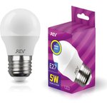 Лампа светодиодная LED-G45-E27-5Вт-2700K 5Вт шар 2700К тепл. бел ...