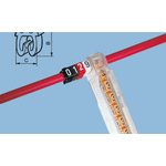 0 382 22, Clip On Cable Markers, Red, Pre-printed "2", 2.8 3.8mm Cable