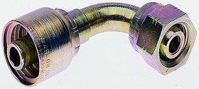 1B248-12-12, BSP 3/4 Female 90° Steel Crimped Hose Fitting, 215 bar