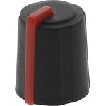 11.5mm Black Potentiometer Knob for 6mm Shaft Splined, 3/03/TP110-006/237/230