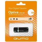 Флеш Диск QUMO 16GB USB 2.0 Optiva 02 Black, черный корпус (QM16GUD-OP2-black)