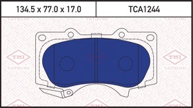 Фото 1/3 TCA1244, Колодки тормозные дисковые /комплект 4 шт/